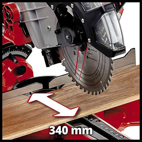 Einhell Zug-Kapp-Gehrungssäge TC-SM 2534/1 Dual (max. 2350 W, Ø250 x Ø30 mm Sägeblatt, 4000 min-1, integrierte… – Bild 4