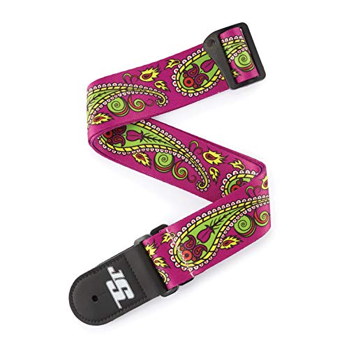 D'Addario Accessories Joe Satriani Guitar Strap, Paisley Purple - Thumbnail 3