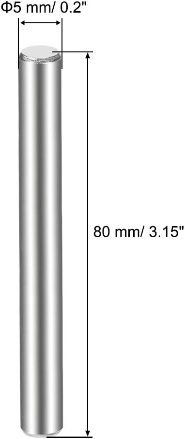 sourcing map 5 x 80mm(Approx 13/64") Dowel Pin 304 Stainless Steel Wood Bunk Bed Dowel Pins Shelf Pegs Support Shelves 20Pcs - Image 4