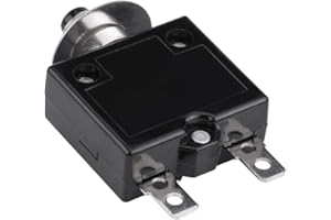 Thermal Circuit Breaker, 15A Manual Reset Thermal Push Button Switch Over Current Overload Protector Thermal Switch Reset Pus