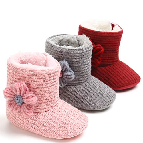 image for LIVEBOX Baby Premium Soft Sole Bow Anti-Slip Mid Calf Warm Winter Infa