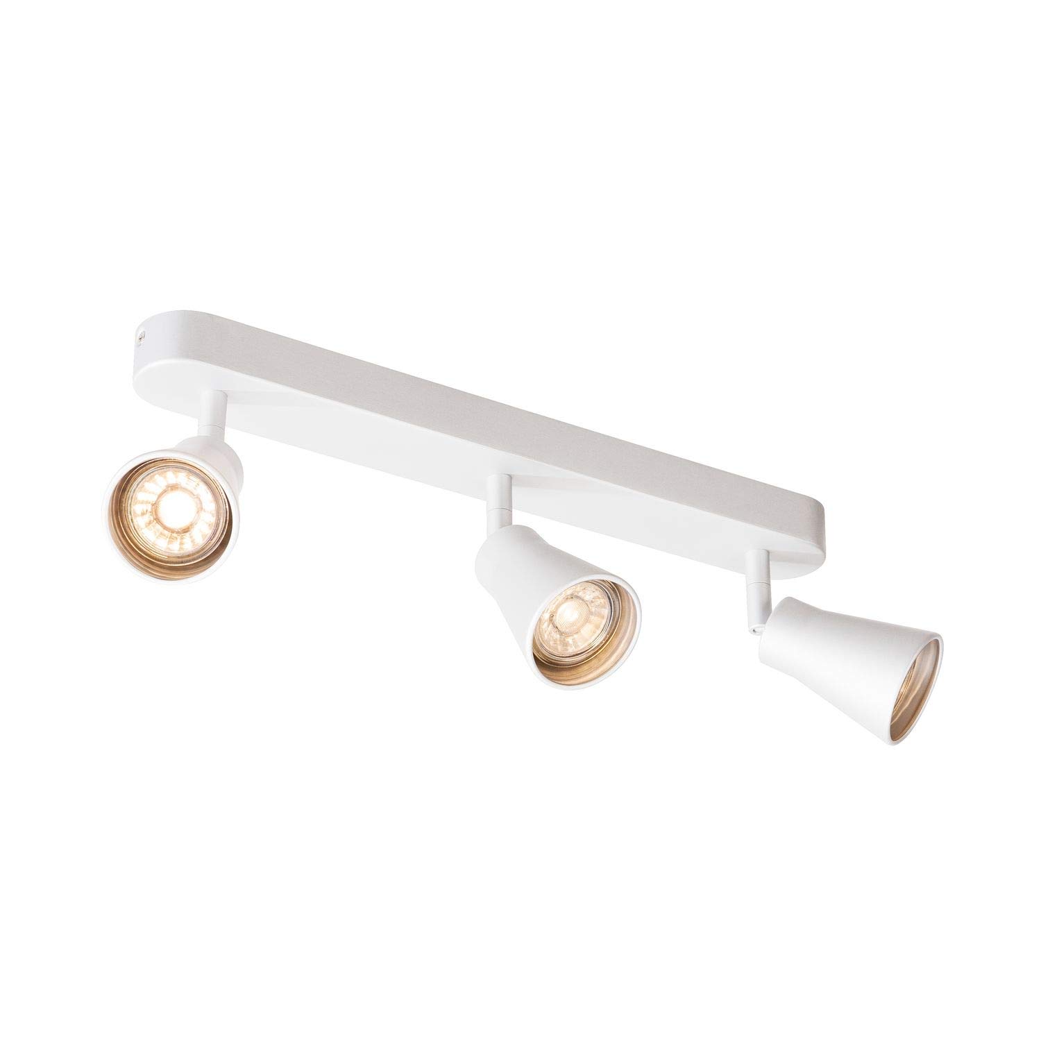 SLV Wall and Ceiling-Mounted Light AVO CW Triple/Ceiling and Wall Lighting Inside, Surface-Mounted Light, Wall-Mounted Light, Ceiling Spotlight / GU10 50W White