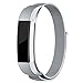 Maledan Metal Bands Compatible with Fitbit Alta and Alta HR, Stainless Steel Milanese Loop Replacement Accessories Bracelet Strap with Unique Magnet Lock for Fitbit Alta/Alta HR, Silver, Small