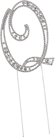 F Fityle Alfabeto Q Lettera Diamante Cake Topper Compleanno Decorazioni Anniversario Di Matrimonio Amazon It Casa E Cucina