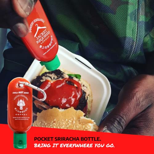 Pocket Sriracha Keychain Hot Sauce Bottle Mini Siracha to go Hot