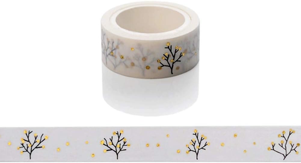 iZasky Cute Washi Tape - Sticker Masking Tape Moon and Star DIY Decorative Adhesive Paper for Crafts and Gift Wrapping with Colorful Designs and Patterns (#Gold D)