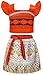 AmzBarley Dress for Little Girls Halloween Costume Fancy Party Dress up Cosplay Role Play Birthday Toddler Kids Two-Piece Princess Skirt Age 3-4 Years Size 4T