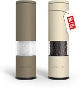 LARS NYSØM Salt and Pepper Grinder Set Manual Stainless Steel Adjustable
