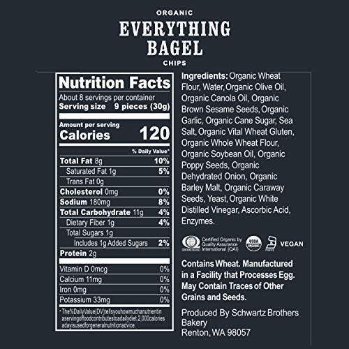 Schwartz Brothers Bakery, Bagel Chip Sampler, Everything & Garlic