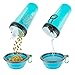 Dog Water Bottle with Bowl SANGYM Travel Portable 2-in-1 Dog Mug and Food Container with Collapsible Dog Bowl