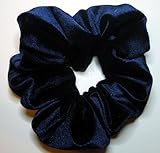 Navy Blue Velvet Scrunchies-Regular