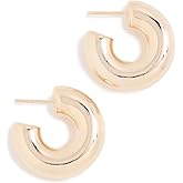 Adina's Jewels Women's Bubble Hoop Earrings, Gold, One Size