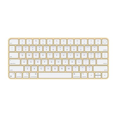 Apple Magic Keyboard with Touch ID for Mac Models Silicon (QWERTY English) Yellow (Renewed)