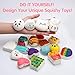 WATINC Random 11 Pcs DIY Animals Squeeze Toys, 1Pcs Unicorn+10Pcs White Mini Squeeze Creamy Kawaii Soft Food Squeeze Keychains, Phone Straps,Bonus Random Stickers for Education Toys