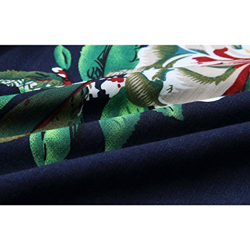 Poptem Women's Spaghetti Strap Jumpsuits Summer Floral Print Wide Leg Long Pants Beach Rompers - Thumbnail 5