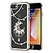 iPhone 8 Case, iPhone7 Case, Clear Case with Swarovski Crystals by ICONFLANG, Slim Case Compatible with Wireless Charging Shockproof Anti-Scratch Finish, Cover for iPhone 8 Cover for iPhone 7 (Gold M)