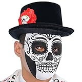 Amscan Day of The Dead Top Hat One Size, Black
