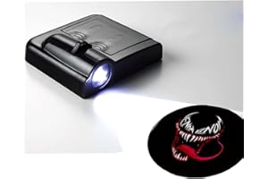 FURFUR 2Pcs fit for Venom Car Door Lights Logo Projector, Wireless Led Shadow Ghost Light for Venom Fans, Universal Fits to Most Cars/Trucks/SUVs