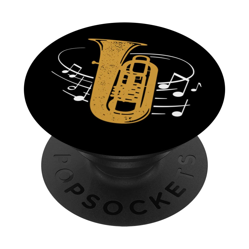 Orchestra Tubist Sheet Music Brass Instrument Tuba PopSockets Swappable PopGrip
