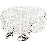 Todu Boho Bracelets for Women Octopus Seashell Turtle Shell Dolphin Fish Crystal Beaded Stackable Bracelets Summer Beach Vacation Holiday Boho Jewelry