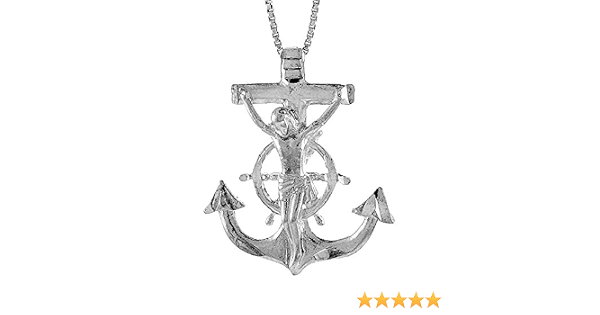 Sterling Silver Mariners Anchor Cross 