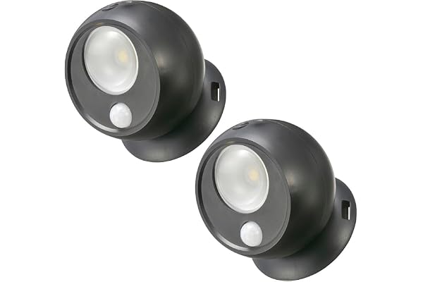 Ohm LT-SOW10-K 2P 06-5269 Battery Operated Sensor Ball Light Black