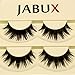 JABUX 5 Pairs Black Long Thick Handmade Messy False Eyelashes Voluminous Reusable Fake Eye Lash Extension For Makeup(Free Eyelash Applicator Tool Fish Tail Clip) (Z05)