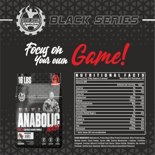 Dexter Jackson Signature Series Black Anabolic Mass Gainer - 16 lbs (16 LBS, Double Chocolate)