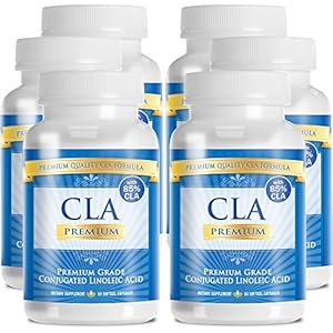 CLA Premium derived from Safflower Oil - Natural Weight Loss with 85% Pure Conjugated Linoleic Acid - 2000mg, 360 Softgel Capsules, 6 Months Supply- 90 Days, 100% Money Back Guarantee
