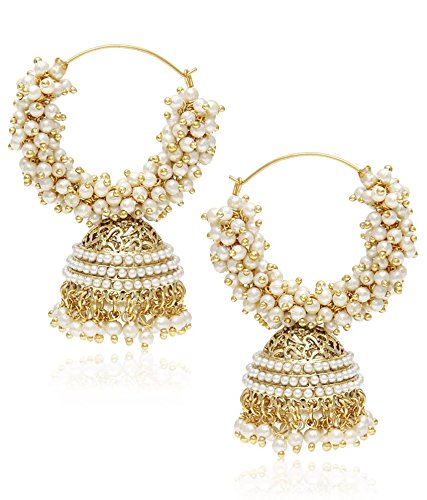 youbella golden plated hoop earrings for women (golden)(ybear_7890_fof)