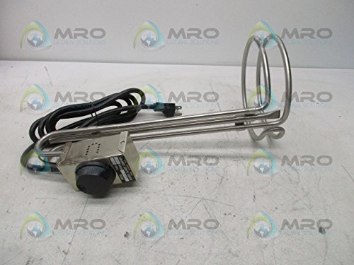Ulanet 492-2 316 Stainless Steel Heetgrid Utility Immersion Heater with Thermostat Control, 7" Diameter, 14" Height