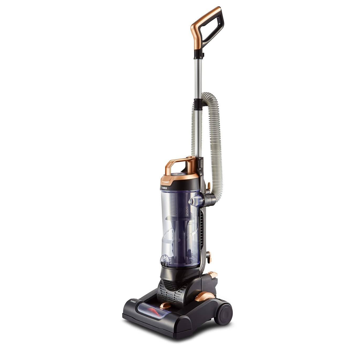 Tower T108000BLGPET RXP30PET Bagless Upright Vacuum Cleaner with HEPA Filter and 2-in-1 Crevice Tool and Floor Brush, Rose Gold