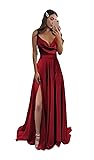 Miao Duo Long Backless Prom Dresses with Slit for