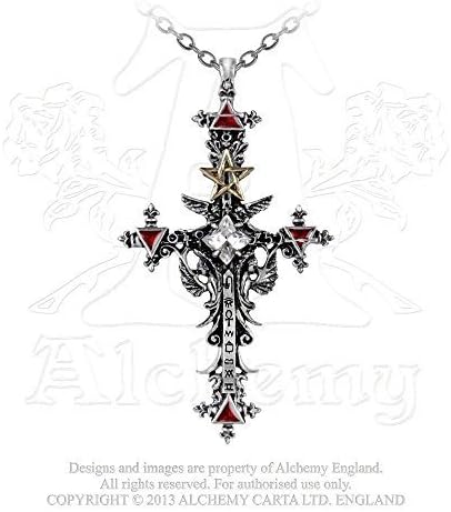 Medieval Rome Angels of Bernini Illuminati Cross Necklace By Alchemy Gothic by Dear Deceased