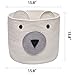 COMEMORY Cotton Rope Storage Basket with Cute Bear Design Foldable Woven Laundry Basket with Large Capacity Decorative Basket Organizer for Toys, Blanket, Towels, Clothes, 16