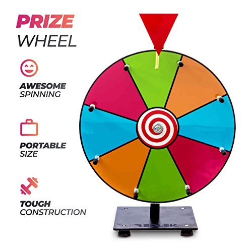 REDLEK Spinning Prize Wheel Small 12", Spinning Tabletop 8 Slots