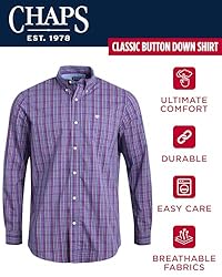 Chaps Men's Long Sleeve Button-Down Shirt - Classic