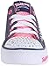 Skechers Kids Twinkle Toes Chit Chat Light-Up Lace-Up Sneaker,Denim/Hot Pink,11 M US Little Kid