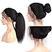 SMHair Full Lace Human Hair Wigs Pre Prucked Italian Yaki Brazilian Virgin Glueless Human Hair Wigs for Black Women Baby Hair Natural Color 130% Density 14