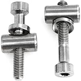 heyous 2 Sets Bicycle Seat Rod Screw Set M5x30mm Seatpost Screw TC4 Titanium Screw for Bicycle Replacement Parts