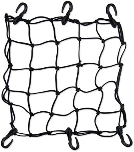 Jimieli Premium Bike Bungee Cargo Net - X-Thick Cord - 6 Hooks Elastic Rope