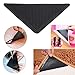 Protect Carpet Triangle Rug Gripper Tape (8 pc. Set) Corner Edging Adhesive Grip | Kitchen, Hallway, and Living Room Runners, Mats, or Loose Carpet | Non-Slip Floor Protection (Black)
