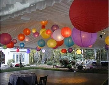 Buy Partyhut 5 Packs Paper Lanterns Colorful Chinese Round