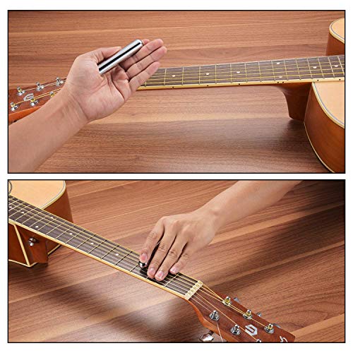 Activists 14Pcs Guitar Slides Kit 3Pcs Metal Slides, 1Pcs Chrome