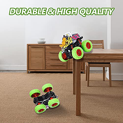 Muehieu Dinosaur Truck Toys, 2 Pack Monster Car Vehicles Toy Friction Powered Dinosaur Trucks Car Toy Double-Directions Push and Go Vehicle Toys Sets Gift for Kids Boys Girls Toddler
