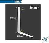 XFORT London Shelf Brackets White 10 Pack 8 inch Wall Mounted Shelving view 6