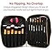 habe Makeup Brush Holder Travel Case, Makeup Brush Organizer Bag, 20 Brush Holders, Small, Compact, Fits Long and Thick Brushes, Cosmetic Bags for Women, 100% Cruelty-Free, Free Makeup Sponge Included
