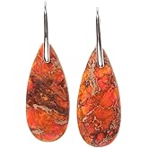 NUZUJX Imperial Jasper Stone Drop Earrings