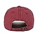 CANCA Vintage Washed Dyed Cotton Twill Low Profile Adjustable Baseball Cap (Purplish Red)