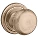 Kwikset Juno Interior Passage Door Knob, Handle For Closet and Hallway Doors, Non-Locking Doorknob in Antique Brass, with Microban Protection